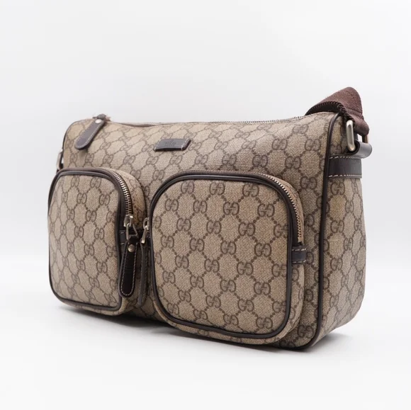 CF10 💟 Gucci GG Supreme Double Pocket Crossbody bag - Picture 4 of 13